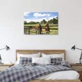 Thoroughbred horse boerderij in Marion County, Canvas Afdruk (Insitu (Slaapkamer))