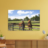 Thoroughbred horse boerderij in Marion County, Canvas Afdruk (Insitu (Woonkamer))