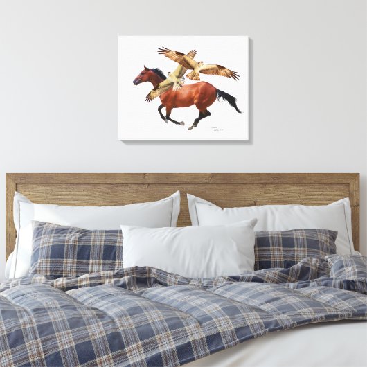 Thoroughbred Horse Hawks Canvas (Insitu (Slaapkamer))
