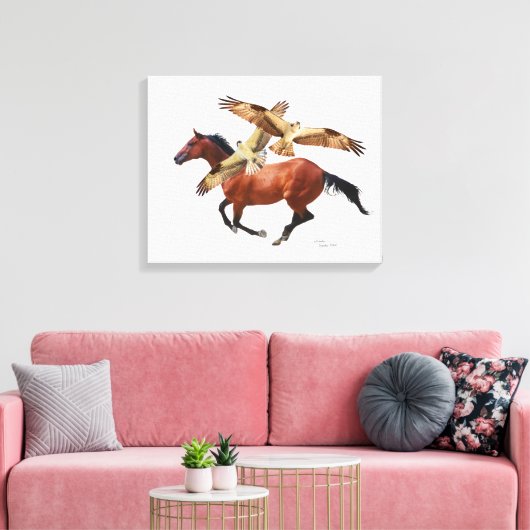 Thoroughbred Horse Hawks Canvas Afdruk (Insitu (Woonkamer))