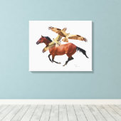Thoroughbred Horse Hawks Canvas Afdruk (Insitu (Houten vloer))