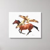 Thoroughbred Horse Hawks Canvas Afdruk (Voorkant)