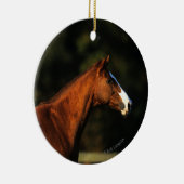 Thoroughbred Horse Headshot Keramisch Ornament (Rechts)