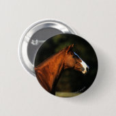 Thoroughbred Horse Headshot Ronde Button 5,7 Cm (Voorkant /achterkant)
