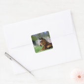 Thoroughbred Horse, Ierland Vierkante Sticker (Envelop)