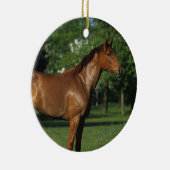 Thoroughbred Horse in Flowers Keramisch Ornament (Rechts)