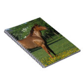 Thoroughbred Horse in Flowers Notitieboek (Rechterzijde)