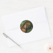Thoroughbred Horse in Flowers Ronde Sticker (Envelop)