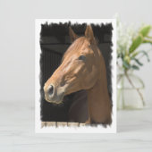 Thoroughbred Horse Invitation Kaart (Staand voorkant)