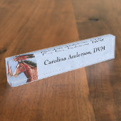 Thoroughbred Horse Racehorse Blue Naambordje (Zijkant)