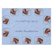 Thoroughbred Horse Racehorse Blue Tafelkleed (Voorkant (Horizontaal))