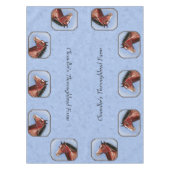 Thoroughbred Horse Racehorse Blue Tafelkleed (Voorkant)