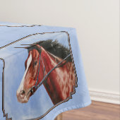 Thoroughbred Horse Racehorse Blue Tafelkleed (Voorbeeld)