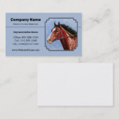 Thoroughbred Horse Racehorse Blue Visitekaartje (Voorkant / Achterkant)