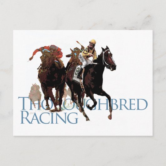 Thoroughbred Horse Racing Gifts Briefkaart (Voorkant)