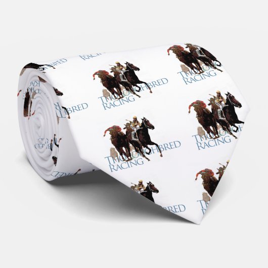 Thoroughbred Horse Racing Gifts Stropdas (Opgerold)