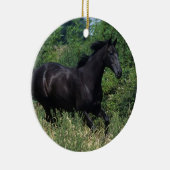 Thoroughbred Horse Runin Grass Keramisch Ornament (Rechts)