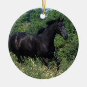 Thoroughbred Horse Runin Grass Keramisch Ornament (Voorkant)