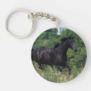 Thoroughbred Horse Runin Grass Sleutelhanger