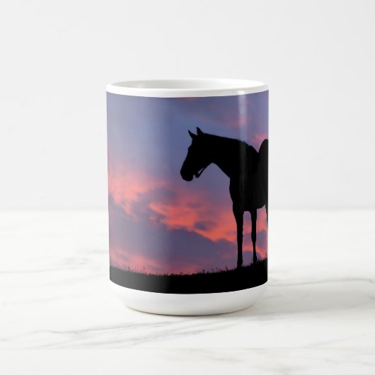 Thoroughbred Horse Silhouetted at Sunrise Koffiemok (Center)