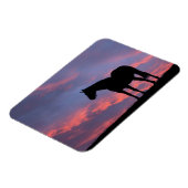 Thoroughbred Horse Silhouetted at Sunrise Magneet (Linkerzijde)