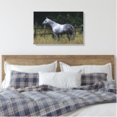 Thoroughbred Horse Standing by Fence Canvas Afdruk (Insitu (Slaapkamer))