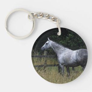 Thoroughbred Horse Standing by Fence Sleutelhanger