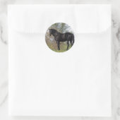 Thoroughbred Horse Standing Ronde Sticker (Tas)