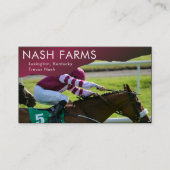 Thoroughbred Horse Trainer Boerderij & Boarding Bu Visitekaartje (Voorkant)