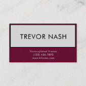 Thoroughbred Horse Trainer Boerderij & Boarding Bu Visitekaartje (Achterkant)