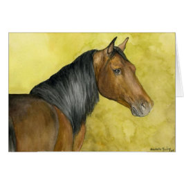 Thoroughbred Horse Waterverf Horse-kaart