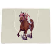 Thoroughbred Horse Winning Race Groot Cadeauzakje (Voorkant)