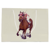Thoroughbred Horse Winning Race Groot Cadeauzakje (Achterkant)