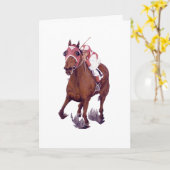 Thoroughbred Horse Winning Race Kaart (Gele Bloem)