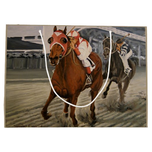 Thoroughbred Horse Wins Race Groot Cadeauzakje (Achterkant)