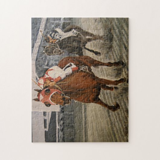 Thoroughbred Horse Wins Race Legpuzzel (Verticaal)