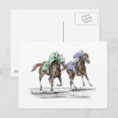 Thoroughbred Horses Racing Briefkaart (Voorkant / Achterkant)