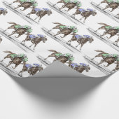 Thoroughbred Horses Racing Cadeaupapier (Hoek)