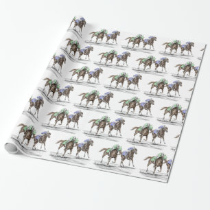 Thoroughbred Horses Racing Cadeaupapier