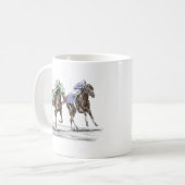 Thoroughbred Horses Racing Koffiemok (Voorkant links)