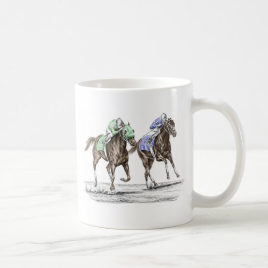 Thoroughbred Horses Racing Koffiemok (Rechts)