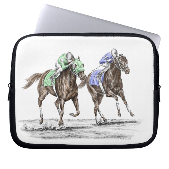 Thoroughbred Horses Racing Laptop Sleeve (Voorkant)