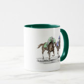 Thoroughbred Horses Racing Mok (Voorkant rechts)