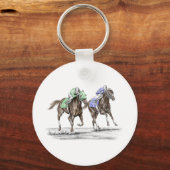 Thoroughbred Horses Racing Sleutelhanger (Voorkant)