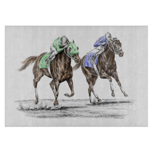 Thoroughbred Horses Racing Snijplank (Voorkant)