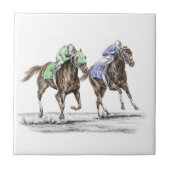 Thoroughbred Horses Racing Tegeltje (Voorkant)