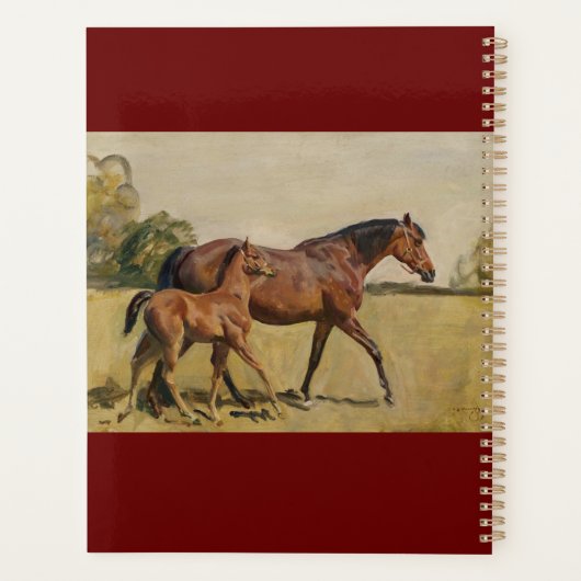 Thoroughbred Mare and Foal Munnings Planner (Achterkant)
