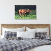 Thoroughbred Mare & Foal 1 Canvas Afdruk (Insitu (Slaapkamer))