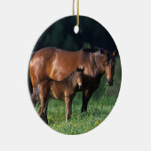 Thoroughbred Mare & Foal 1 Keramisch Ornament (Rechts)