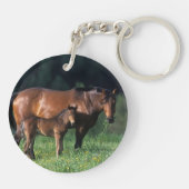 Thoroughbred Mare & Foal 1 Sleutelhanger (Achterkant)